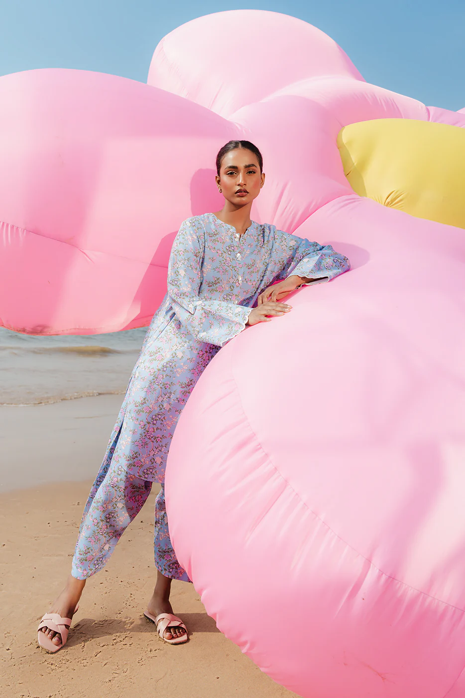 2 PIECE PRINTED VISCOSE SUIT (PRET)