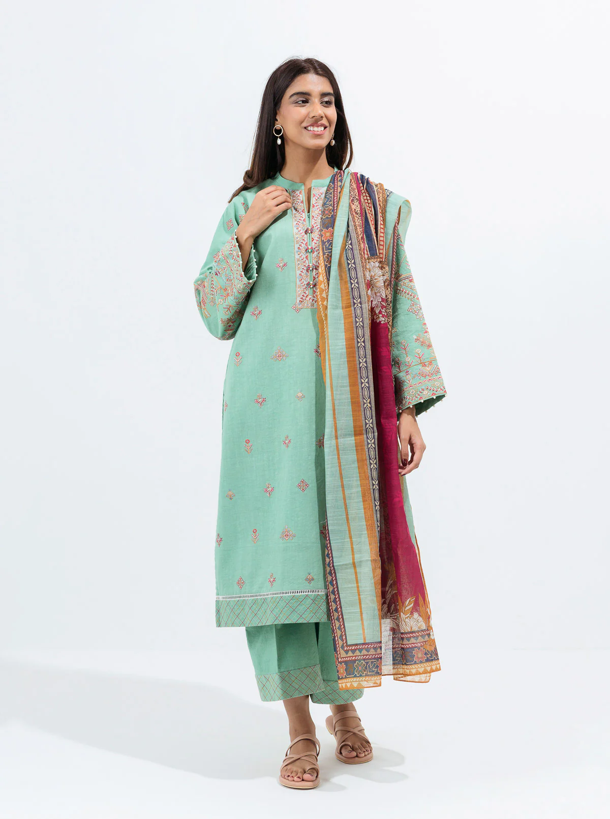 VINTAGE BOHO-EMBROIDERED-3P (UNSTITCHED)