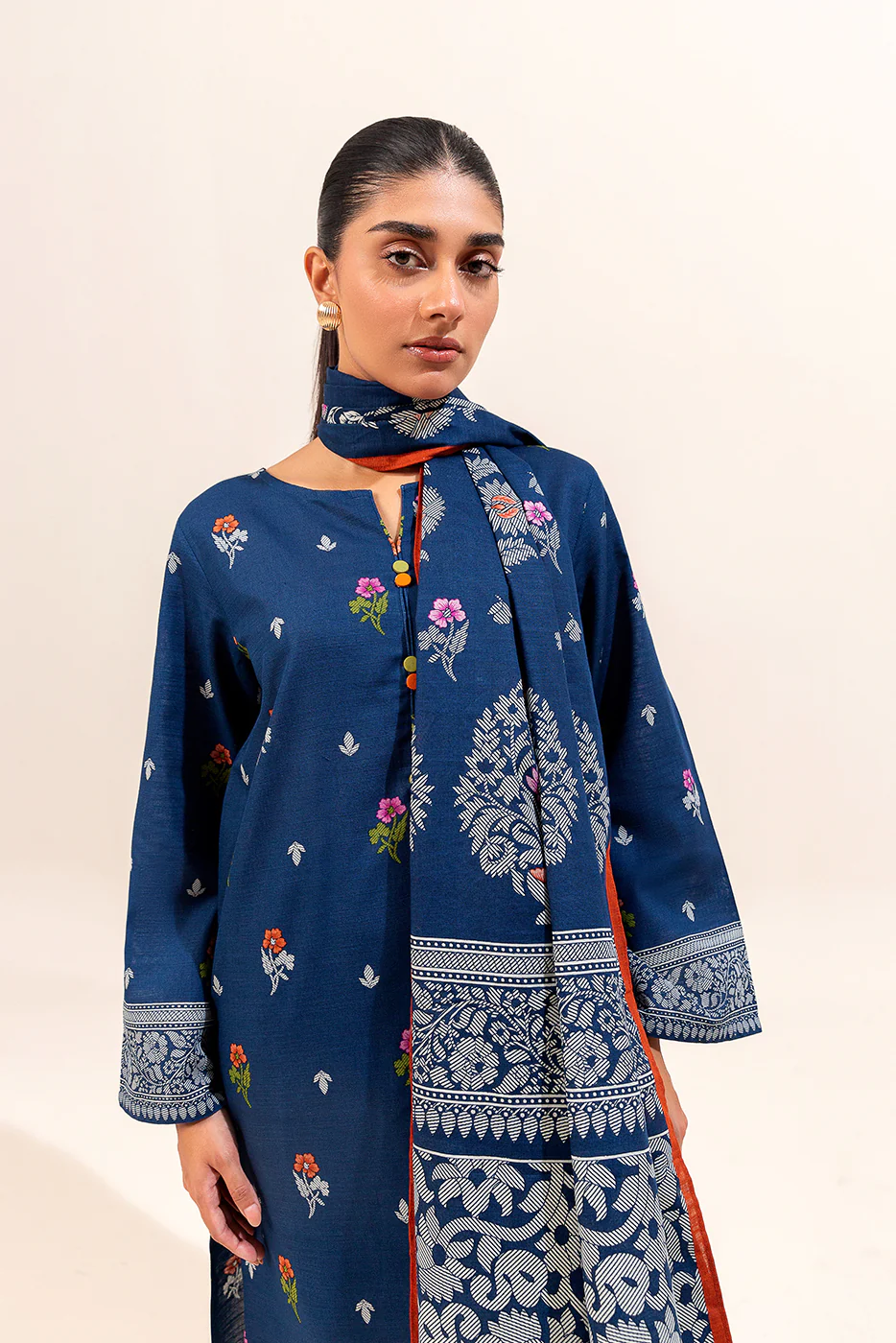 3 PIECE PRINTED KHADDAR SUIT-BLOSSOM RIVIERA (UNSTITCHED)