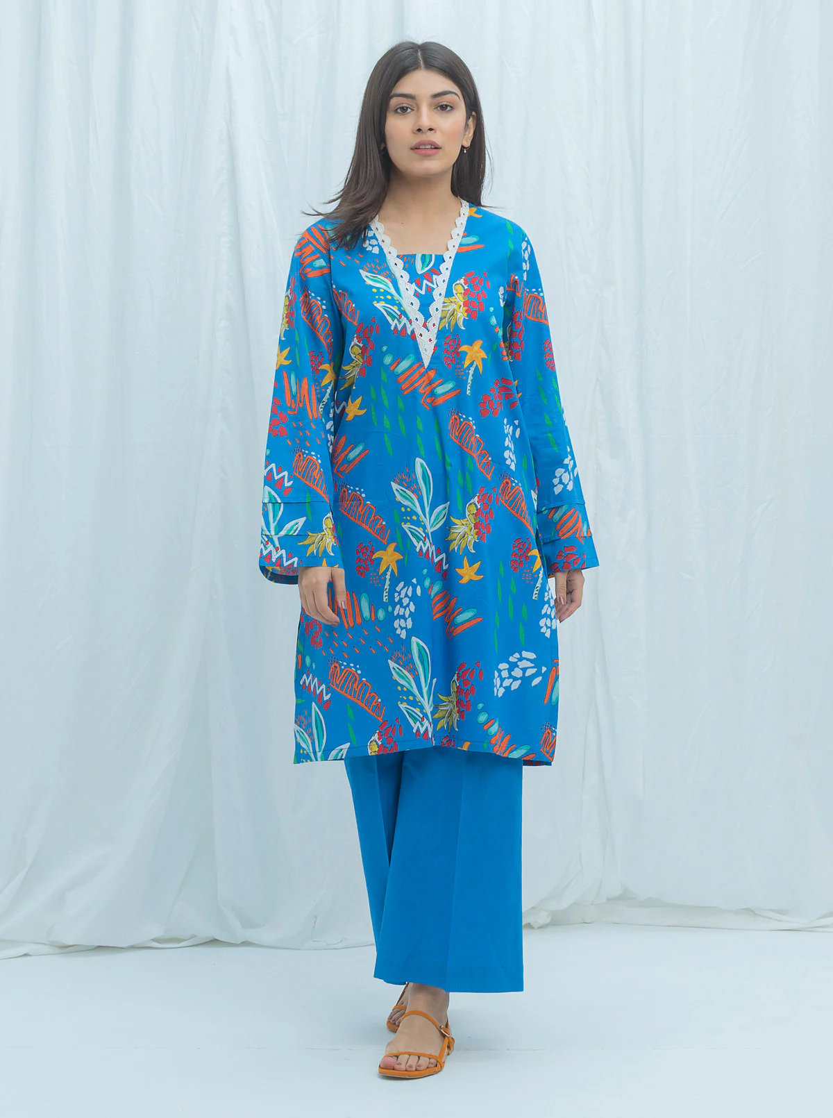 FLORAL GRENADINE-PRINTED-2P (UNSTITCHED)