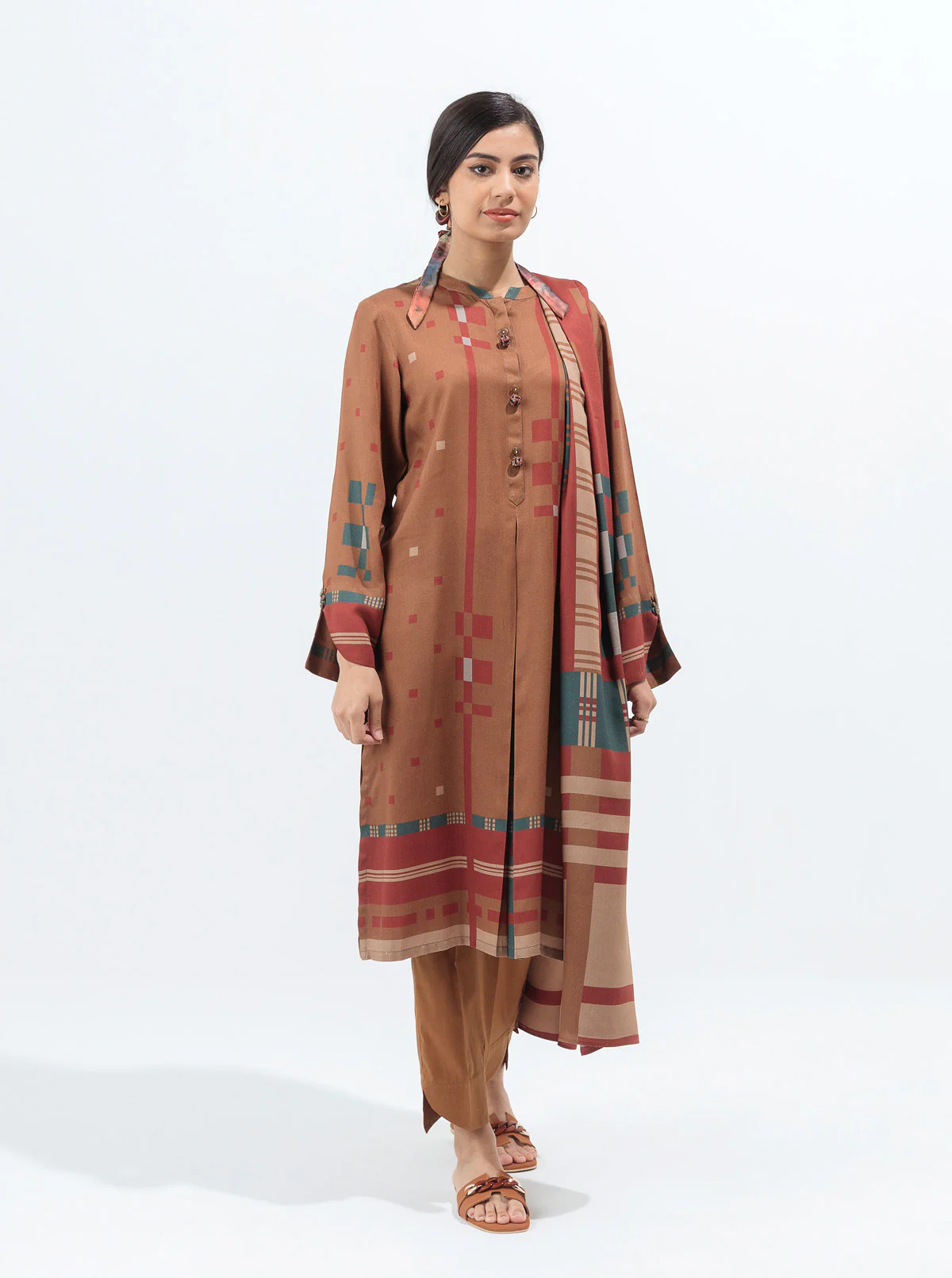 EARTHY TONES-PRINTED-2P (UNSTITCHED)
