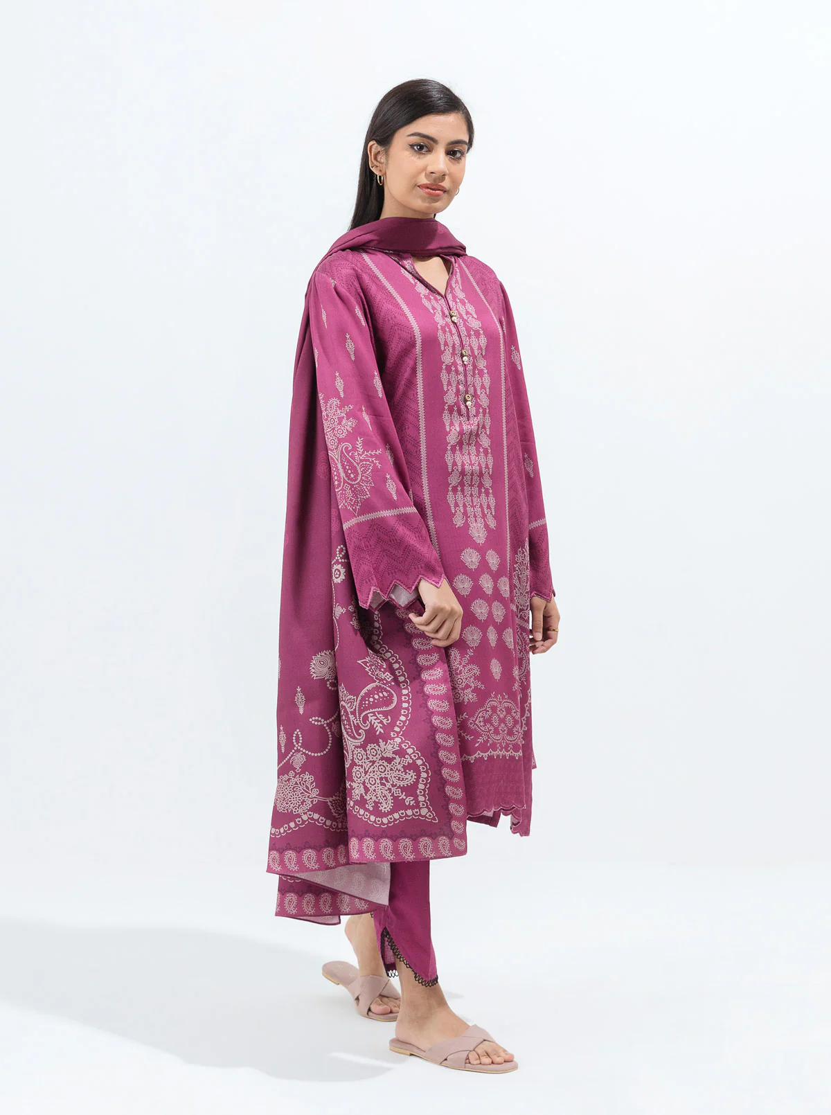 RASPBERRY RADIANCE-PRINTED-2P (UNSTITCHED)