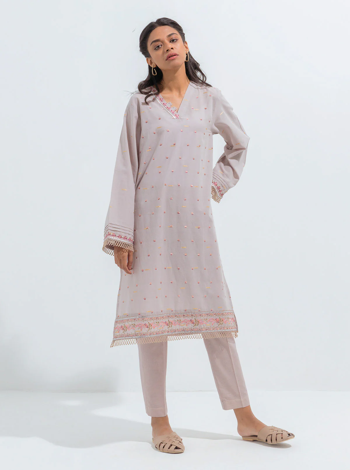 EMBROIDERED JACQUARD SHIRT (LUXURY PRET)