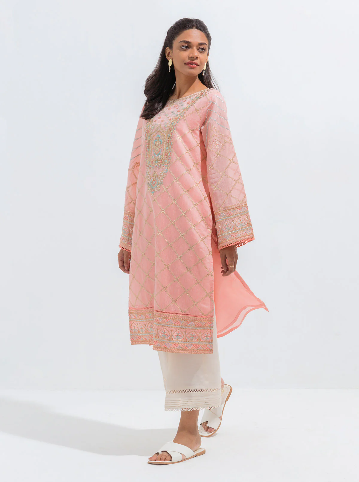EMBROIDERED PAPER COTTON SHIRT (LUXURY PRET)