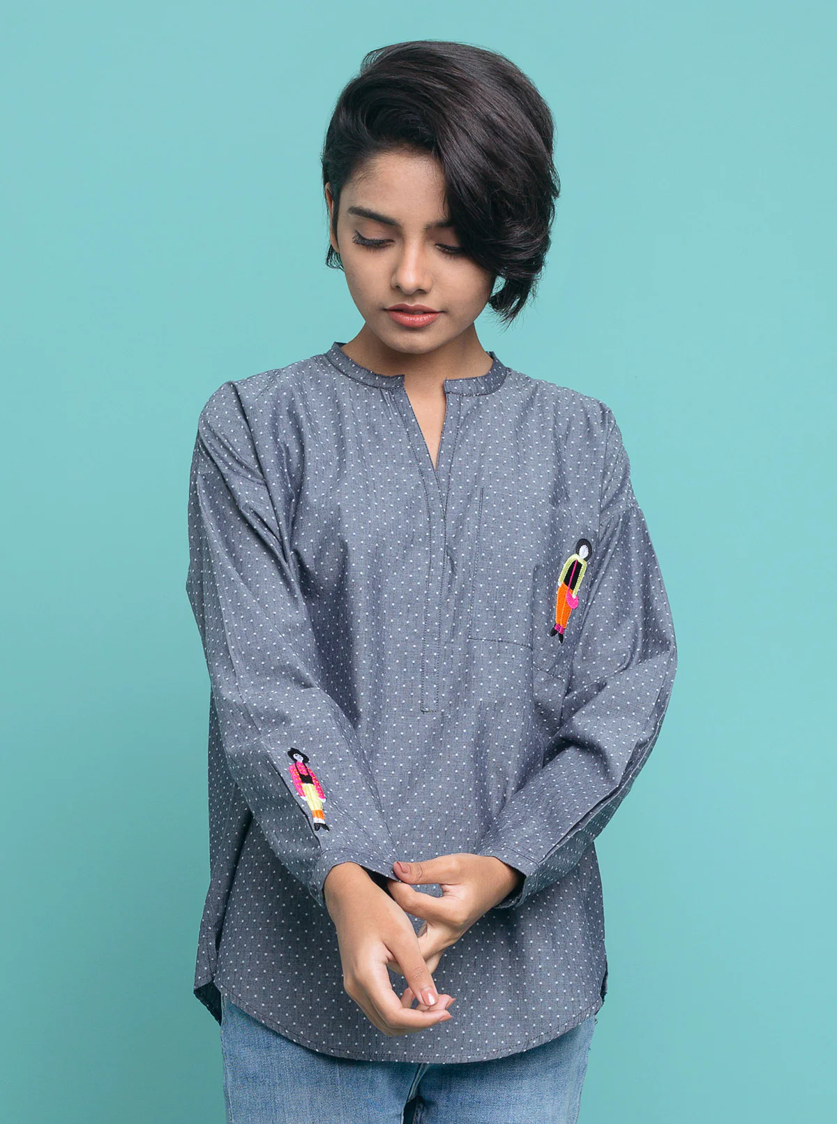 Textured Cotton Top