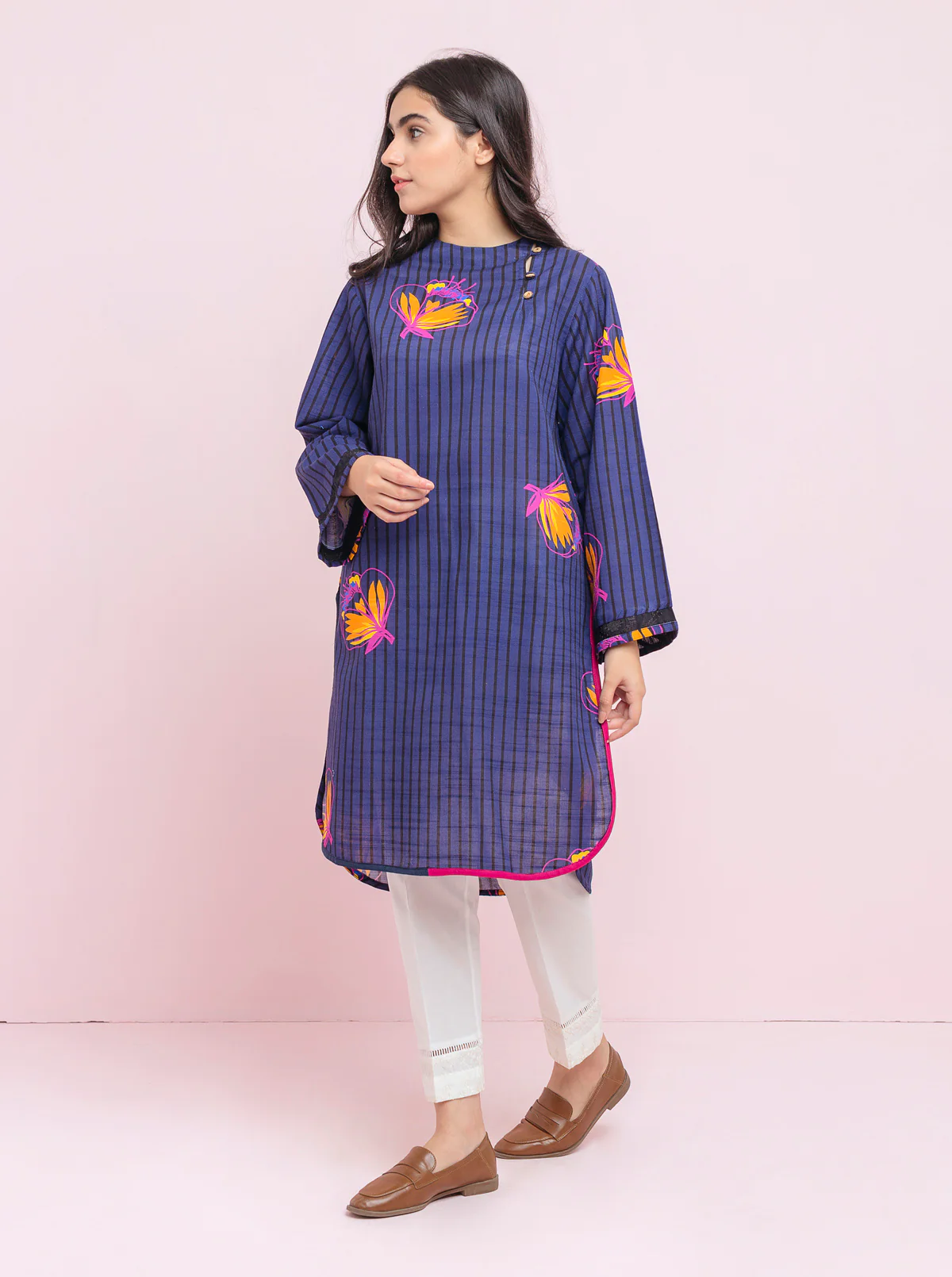 PRINTED KHADDAR SHIRT (PRET)