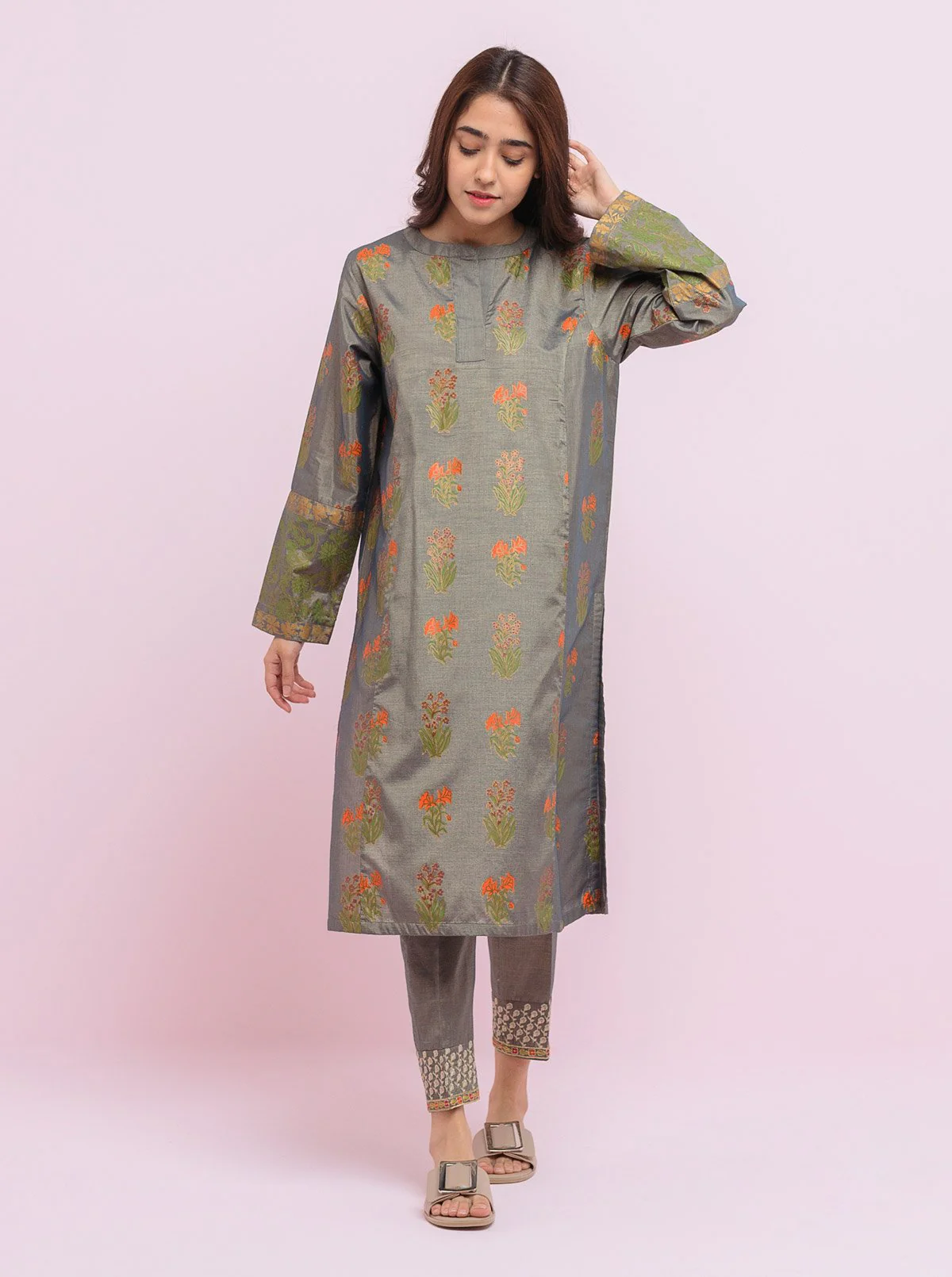 Embroidered Shirt With Pant