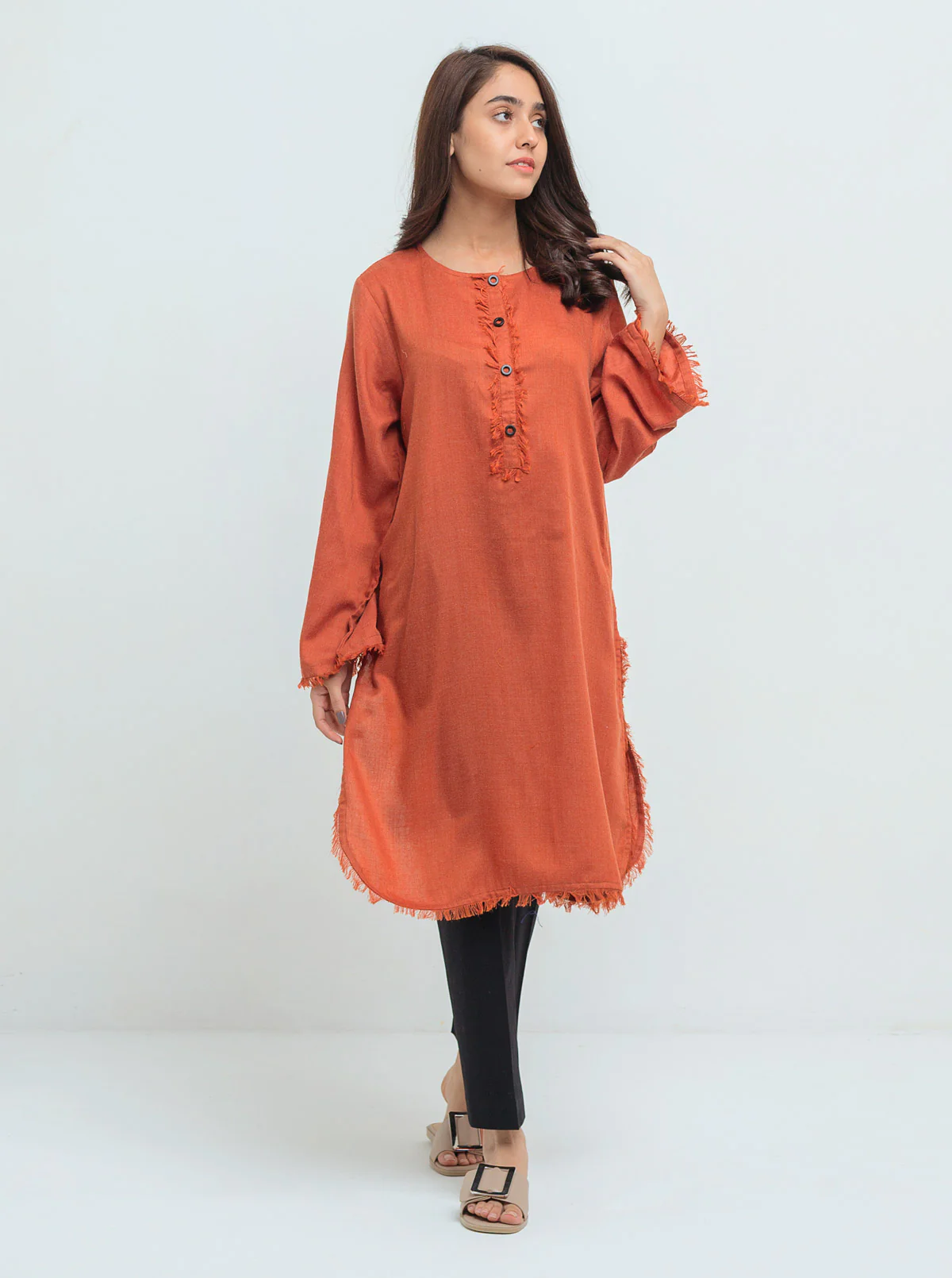 PRINTED POLYESTER VISCOSE SHIRT (PRET)
