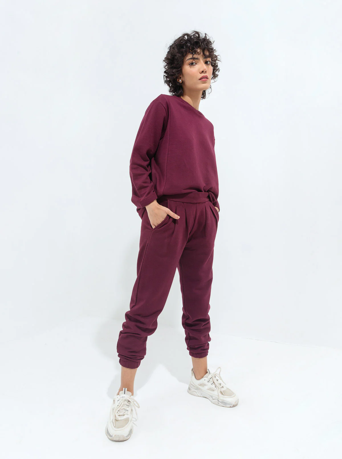 BURGUNDY TERRY TRACKSUIT