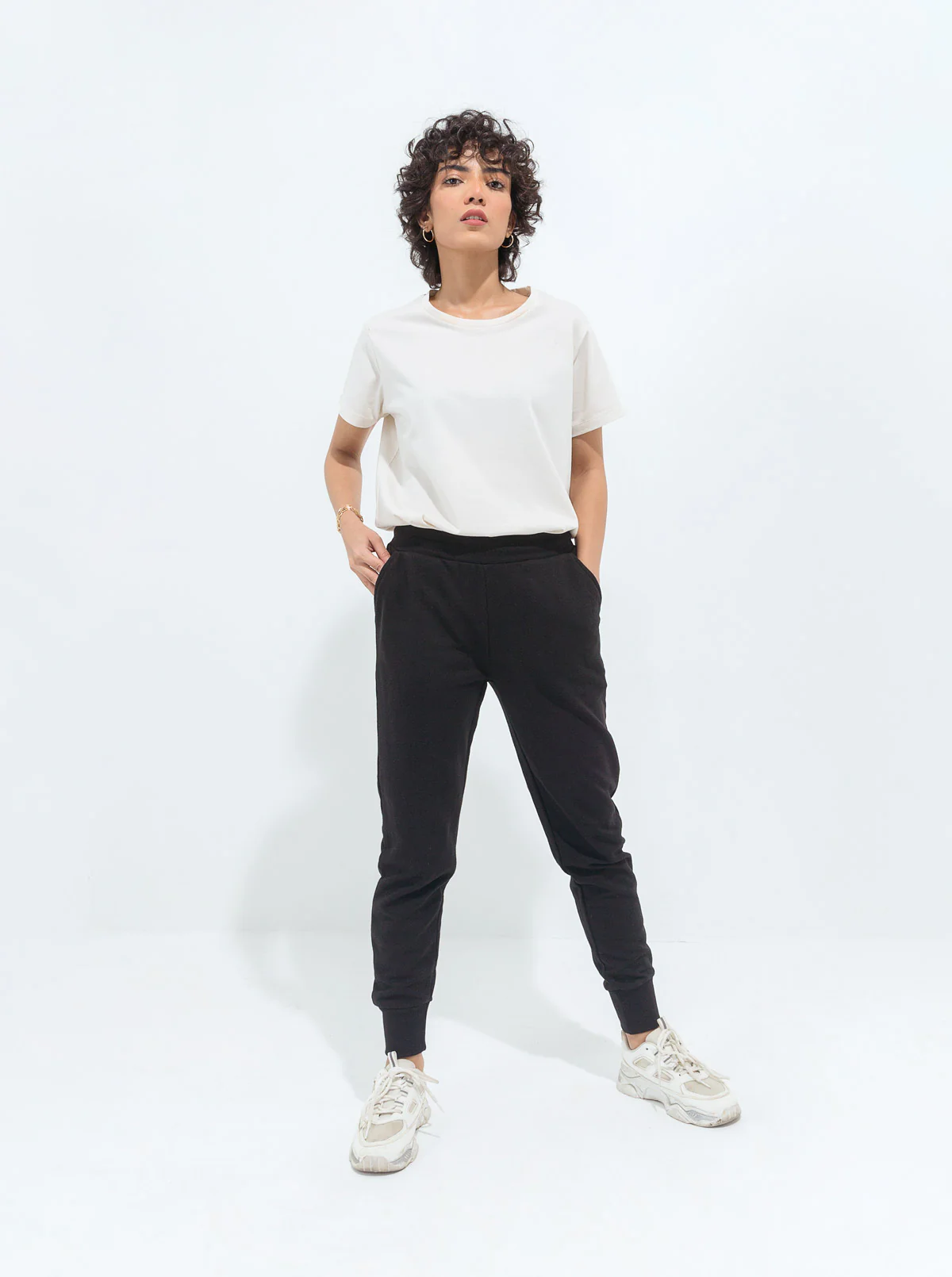 BLACK TERRY JOGGER PANTS