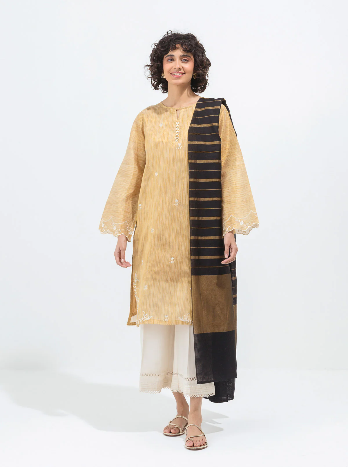 EMBROIDERED SHIRT WITH DUPATTA